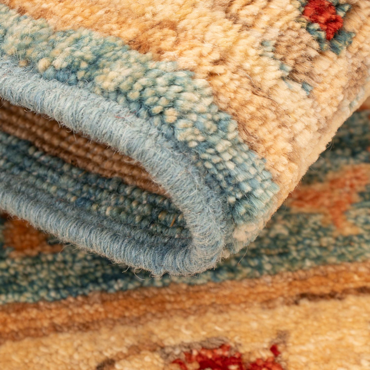 Ziegler Teppich - 71 x 51 cm - türkis