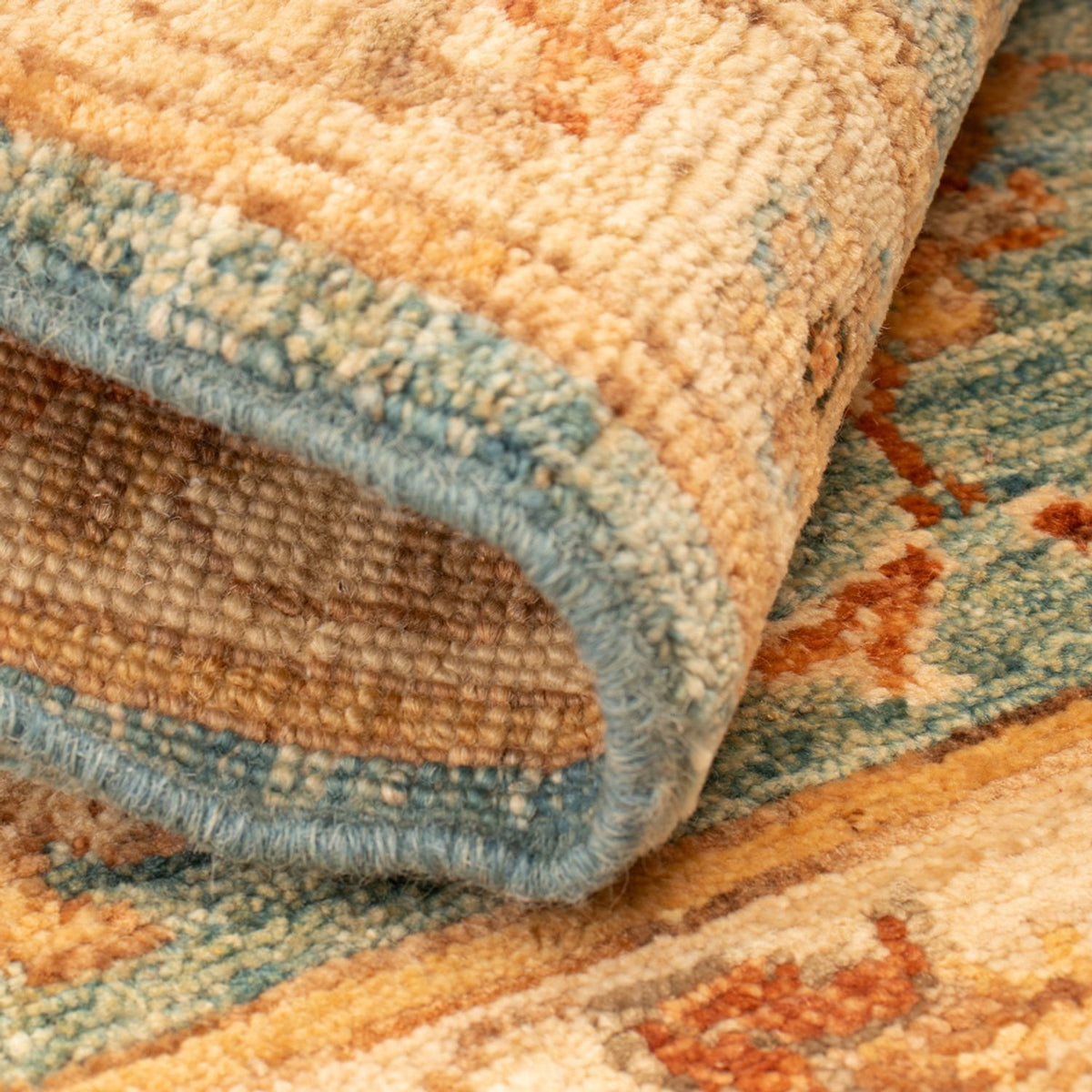 Ziegler Teppich - 68 x 53 cm - türkis