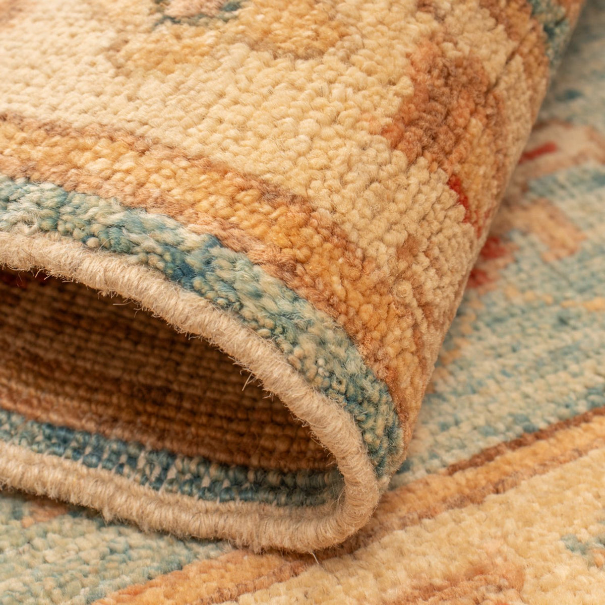 Ziegler Teppich - 76 x 51 cm - türkis