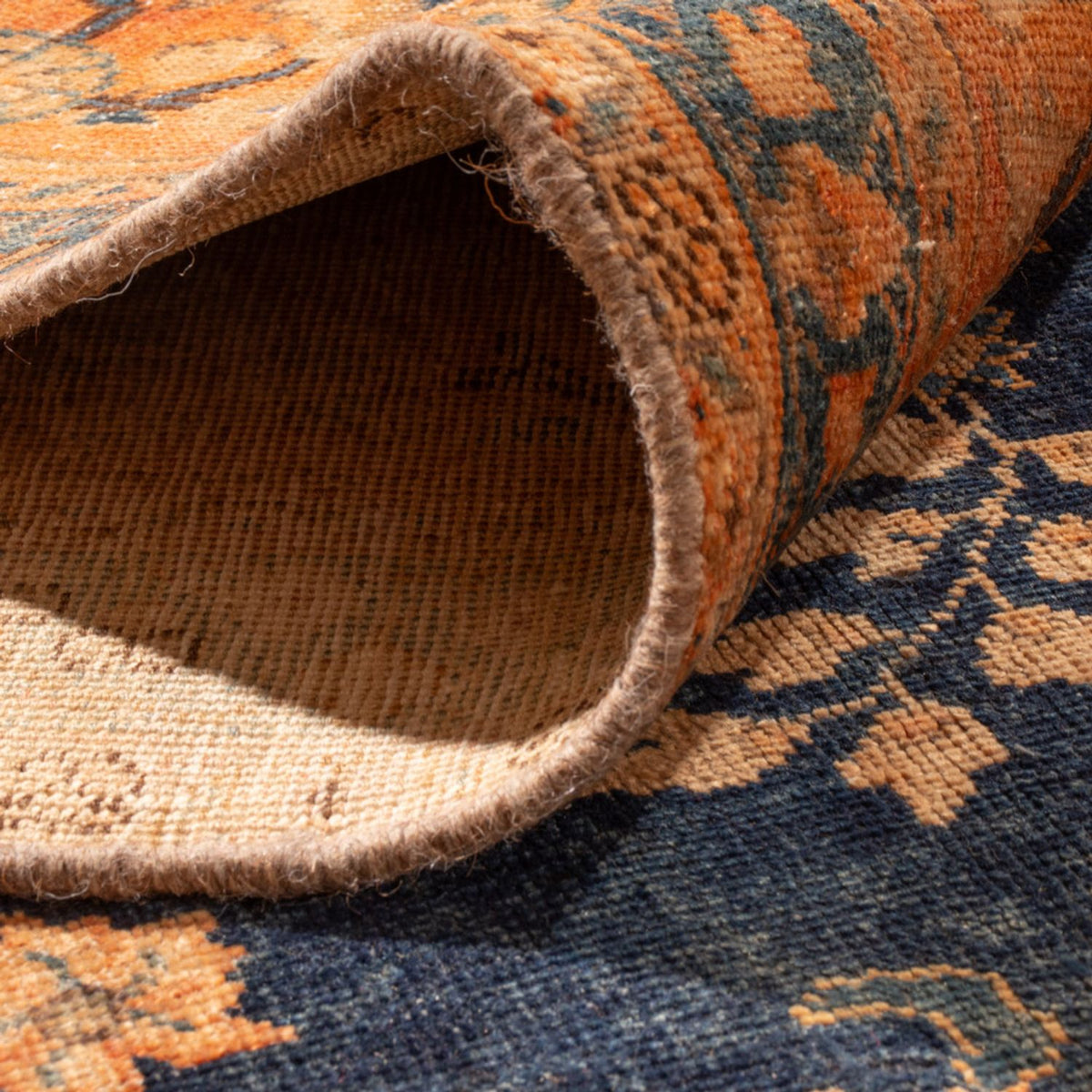 Vintage Teppich - 387 x 286 cm - dunkelblau