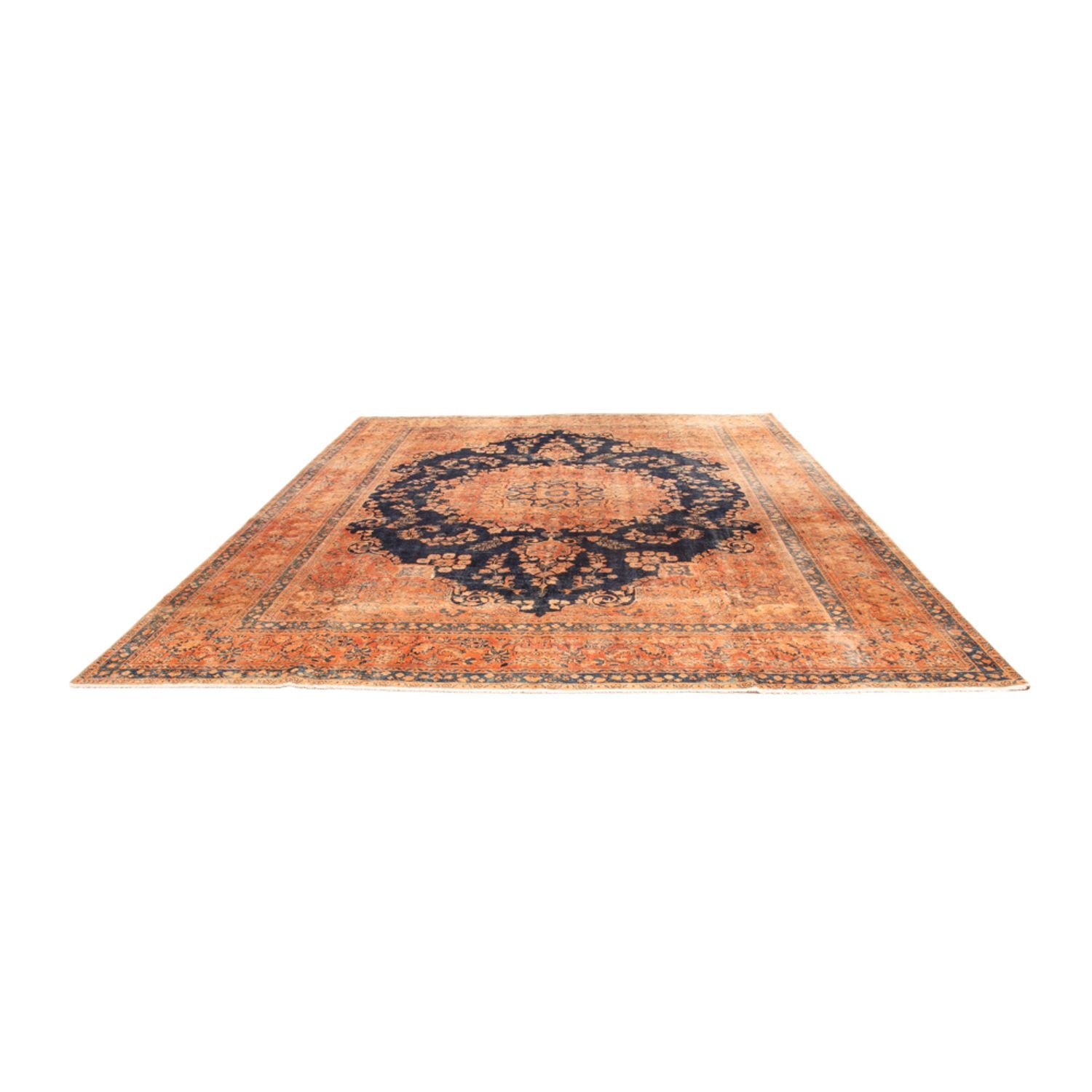 Vintage Teppich - 387 x 286 cm - dunkelblau