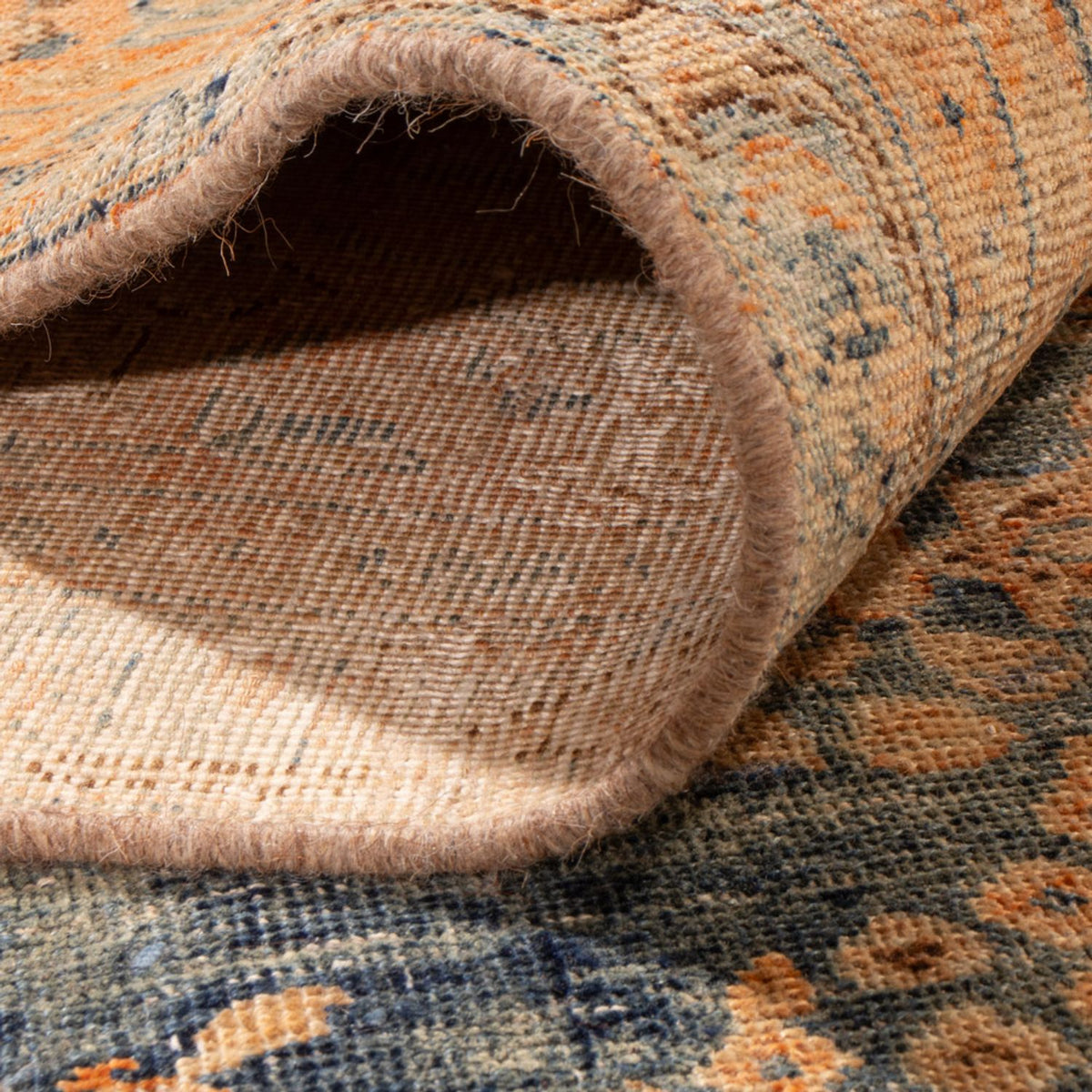 Vintage Teppich - 377 x 280 cm - blau