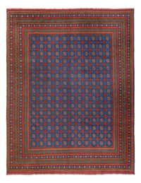 Afghan Teppich - Filpa - 394 x 303 cm - blau