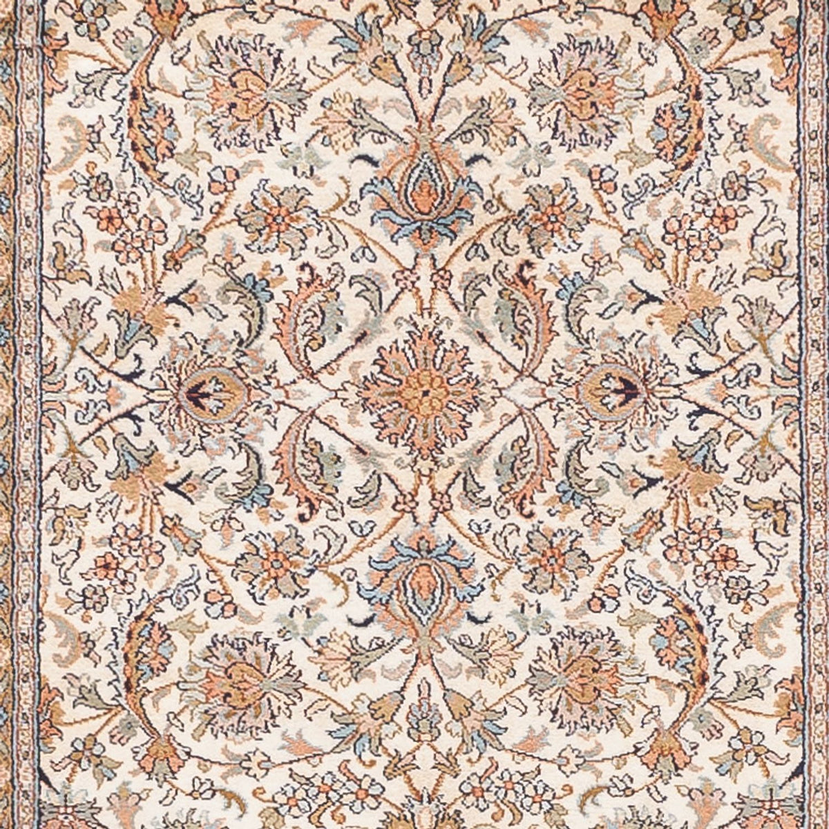 Läufer Seiden - Kaschmir Seide - 444 x 94 cm - beige