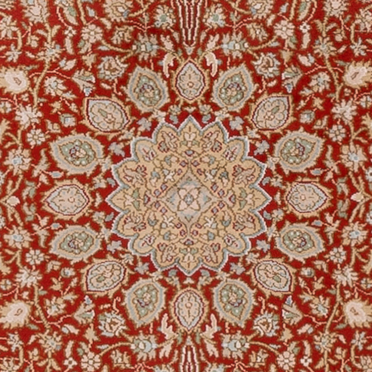 Läufer Seiden - Kaschmir Seide - 251 x 81 cm - rot