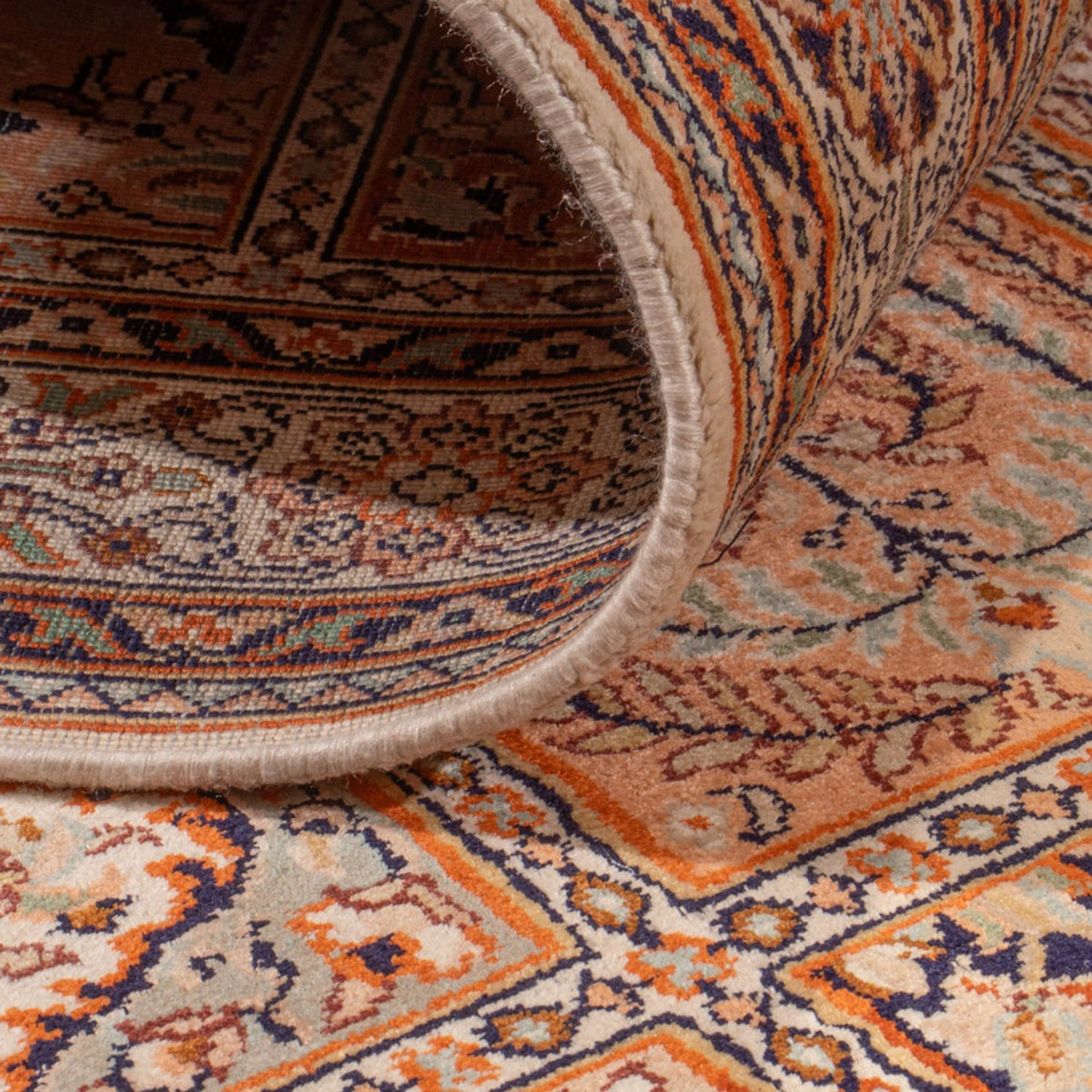 Läufer Seiden - Kaschmir Seide - 305 x 81 cm - beige