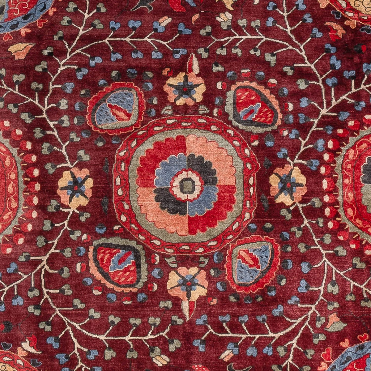 Designer Teppich - 309 x 251 cm - weinrot