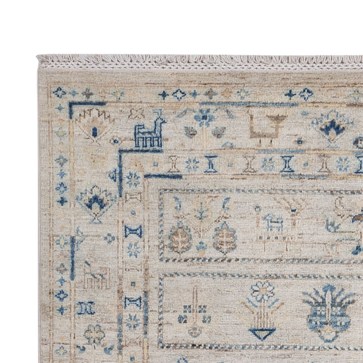 Designer Teppich - 185 x 121 cm - silber