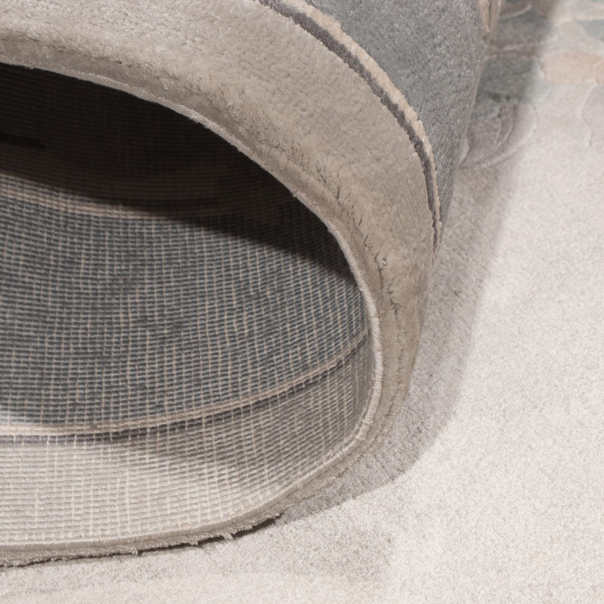 Seidenteppich - China Seide - 185 x 123 cm - grau