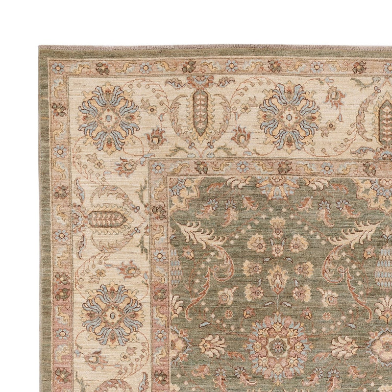 Ziegler Teppich - 309 x 248 cm - olivgrün