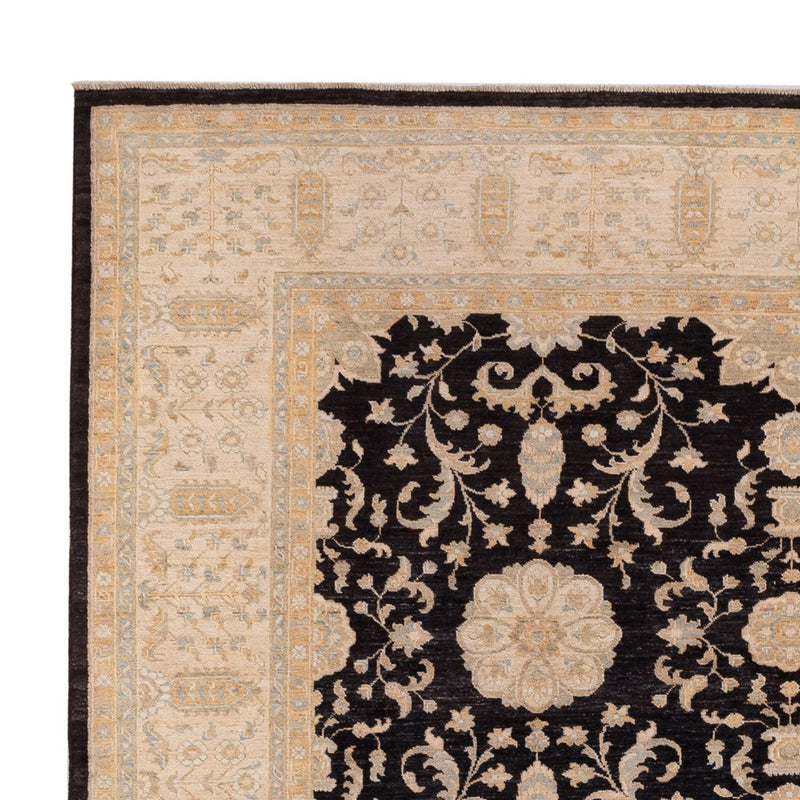 Ziegler Teppich - 302 x 251 cm - schwarz