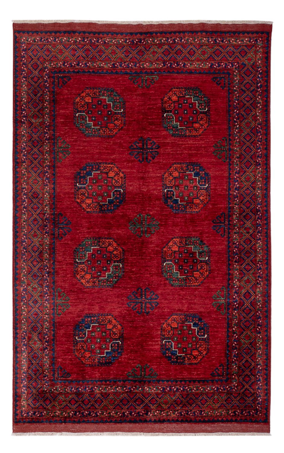 Afghan Teppich - Kunduz - 253 x 166 cm - rot