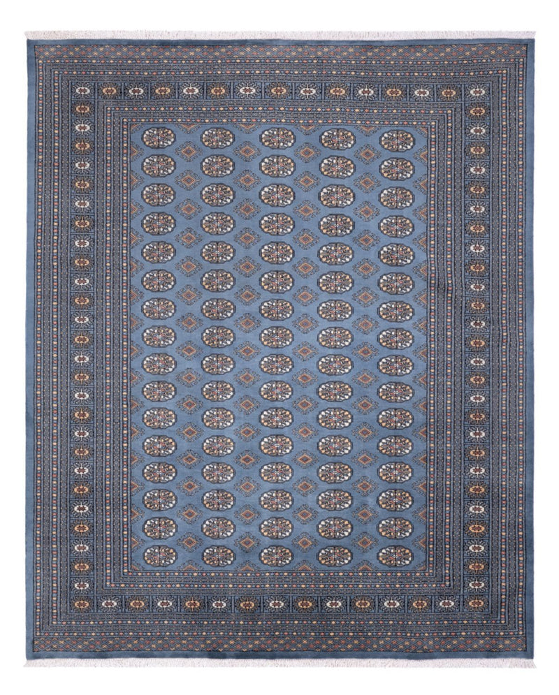 Afghan Teppich - Buchara - 309 x 248 cm - seeblau