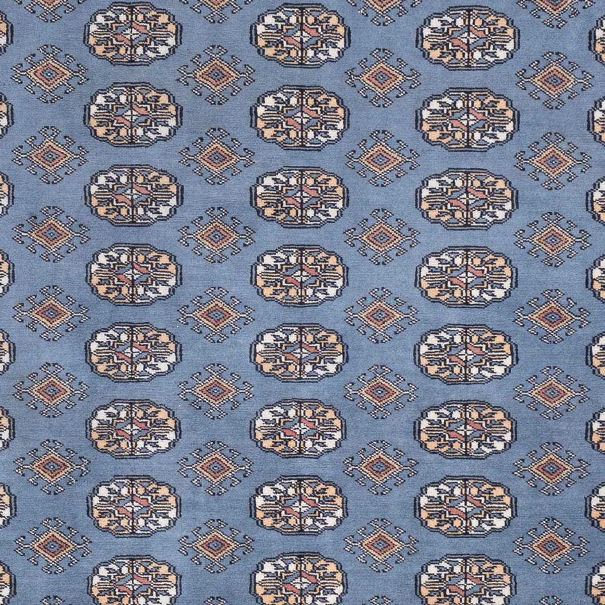 Afghan Teppich - Buchara - 309 x 248 cm - seeblau