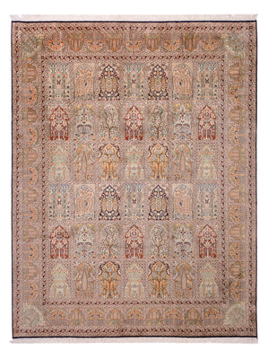 Seidenteppich - Kaschmir Seide - 308 x 242 cm - dunkelbeige
