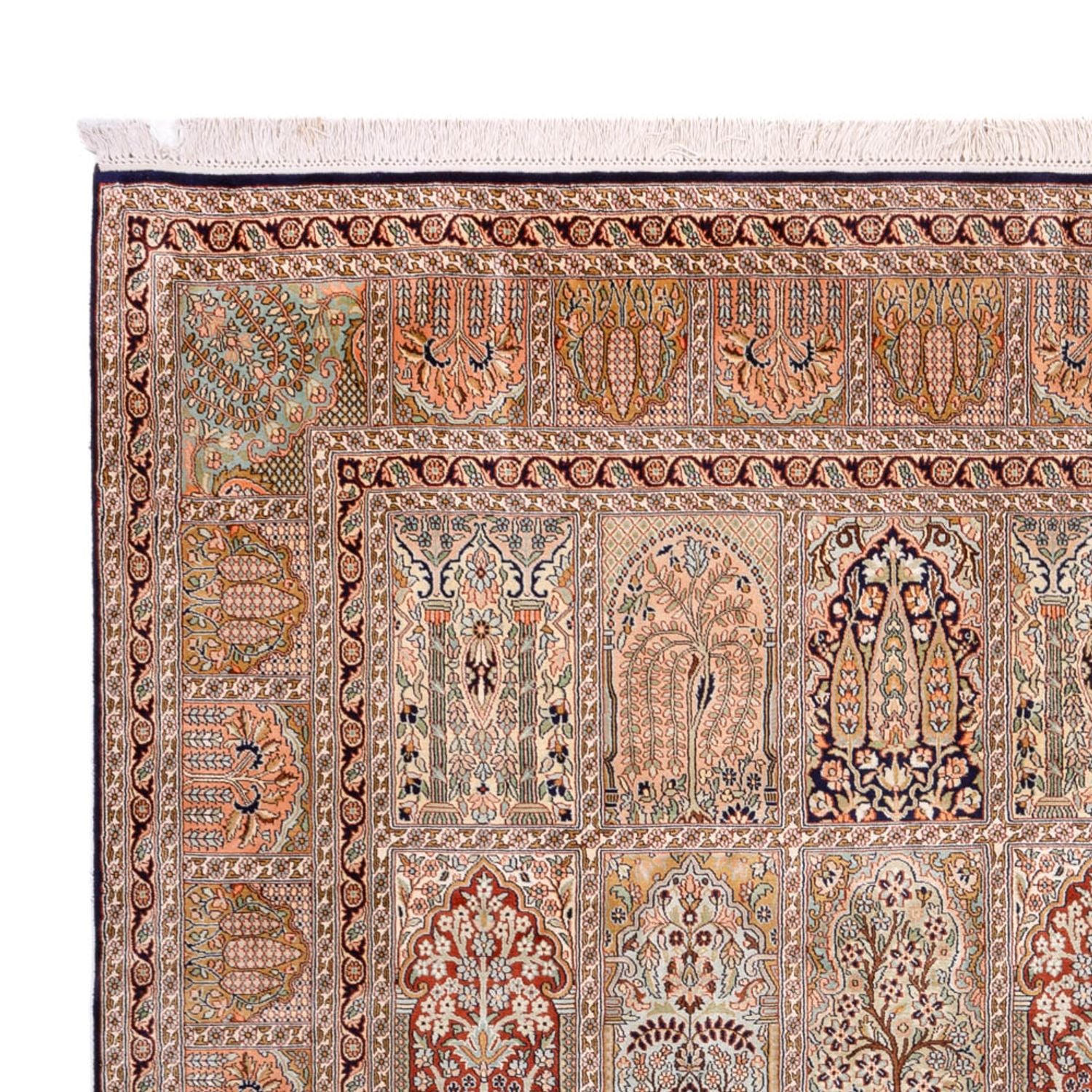 Seidenteppich - Kaschmir Seide - 308 x 242 cm - dunkelbeige