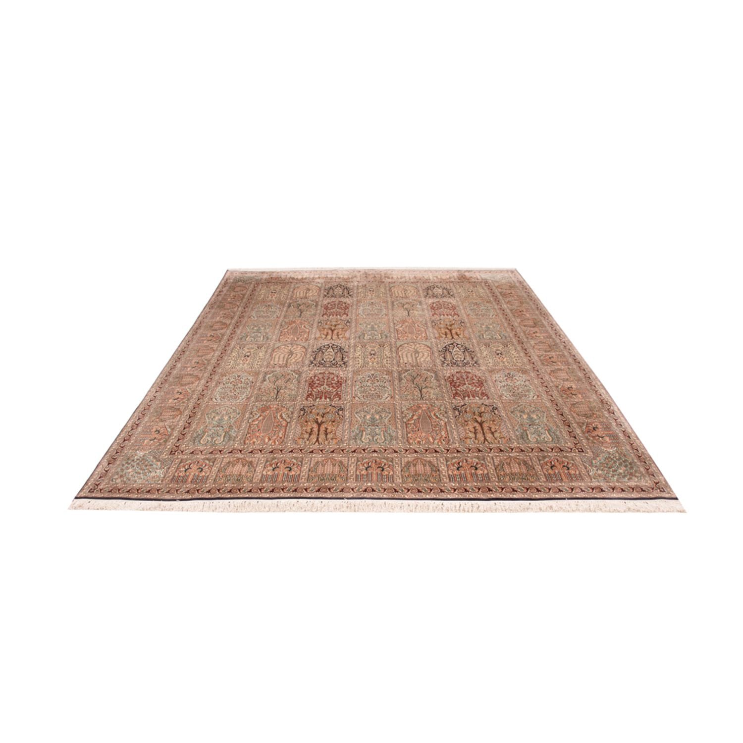 Seidenteppich - Kaschmir Seide - 308 x 242 cm - dunkelbeige