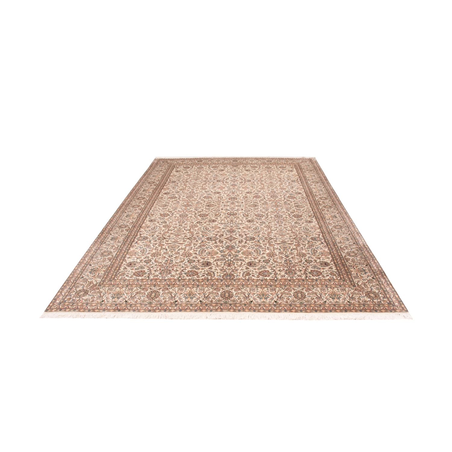 Seidenteppich - Kaschmir Seide - 326 x 216 cm - dunkelbeige