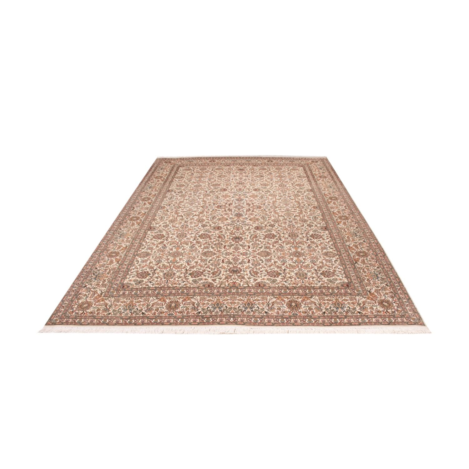 Seidenteppich - Kaschmir Seide - 318 x 216 cm - dunkelbeige