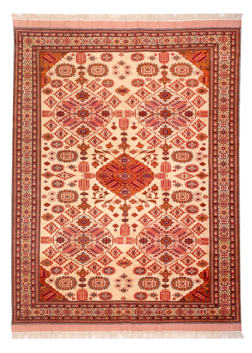 Seidenteppich - Afghan Seide - 288 x 217 cm - hellrot