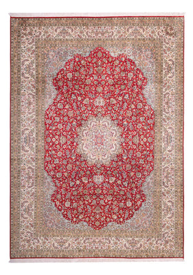 Seidenteppich - Kaschmir Seide - 303 x 220 cm - rot