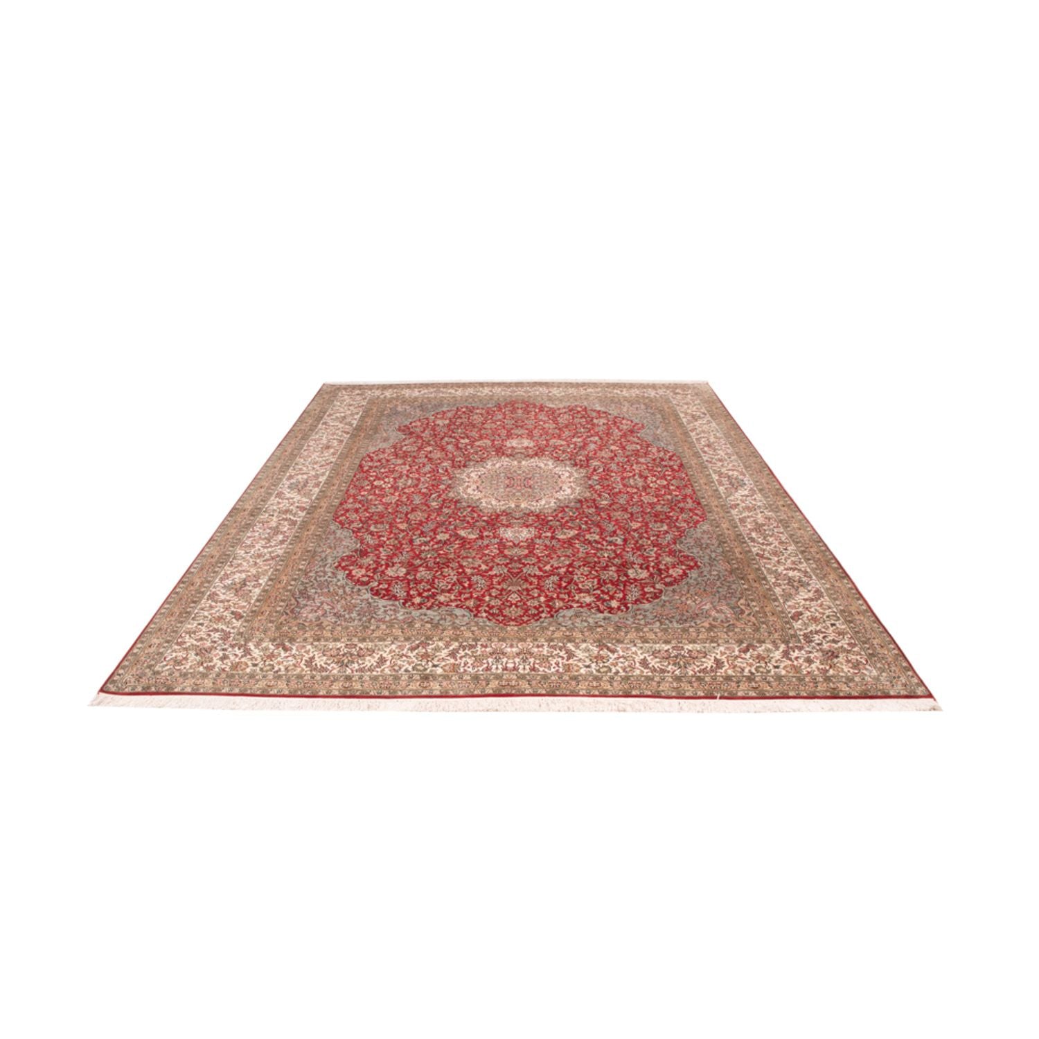 Seidenteppich - Kaschmir Seide - 303 x 220 cm - rot