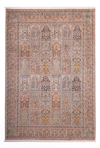 Seidenteppich - Kaschmir Seide - 317 x 221 cm - dunkelbeige