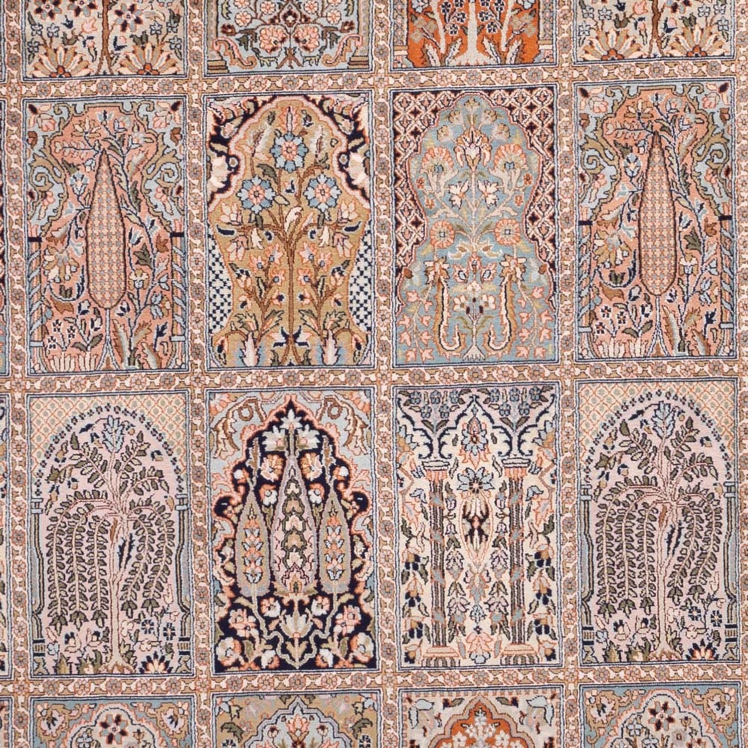 Seidenteppich - Kaschmir Seide - 317 x 221 cm - dunkelbeige