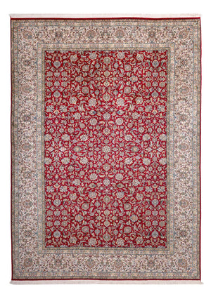 Seidenteppich - Kaschmir Seide - 302 x 216 cm - rot