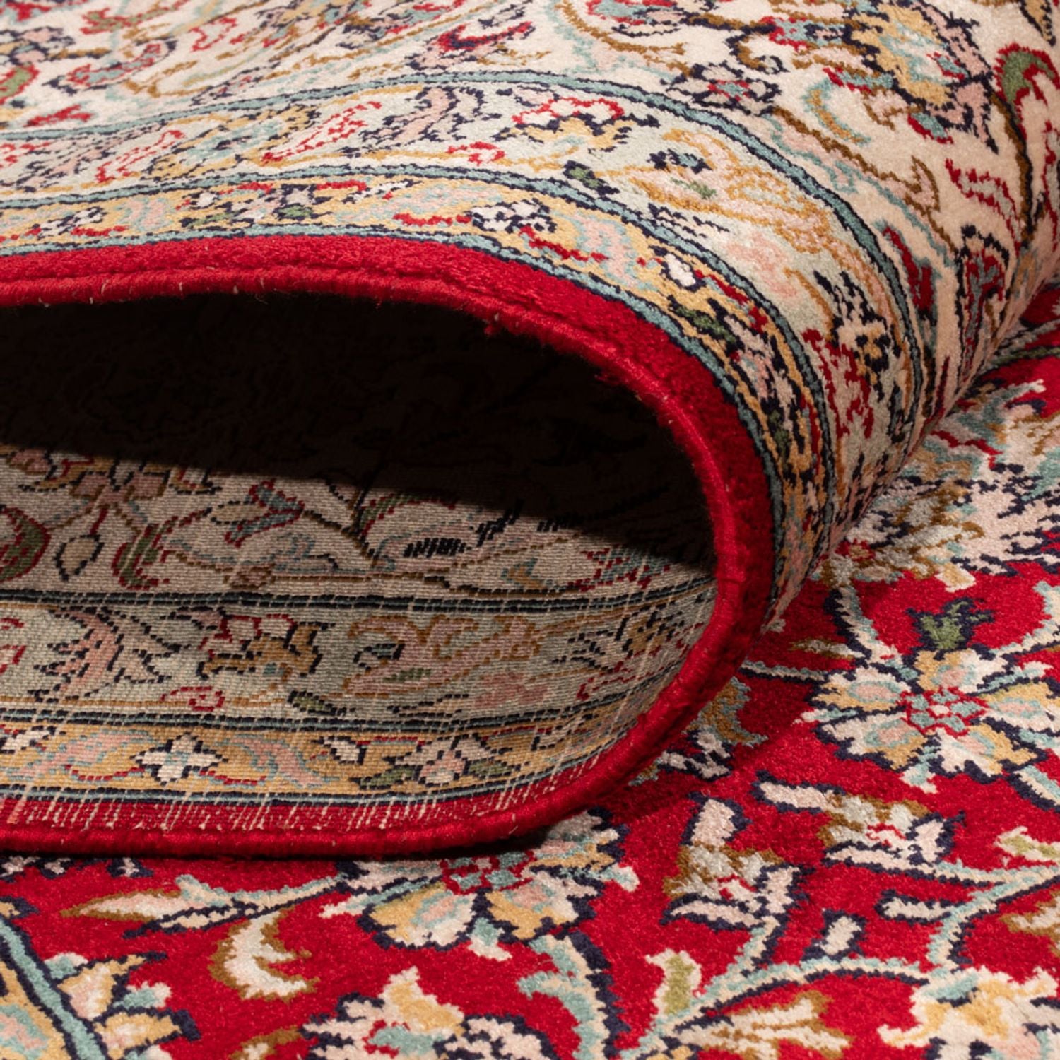 Seidenteppich - Kaschmir Seide - 302 x 216 cm - rot
