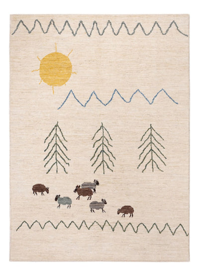 Berber Teppich 146x200cm - Wollteppich