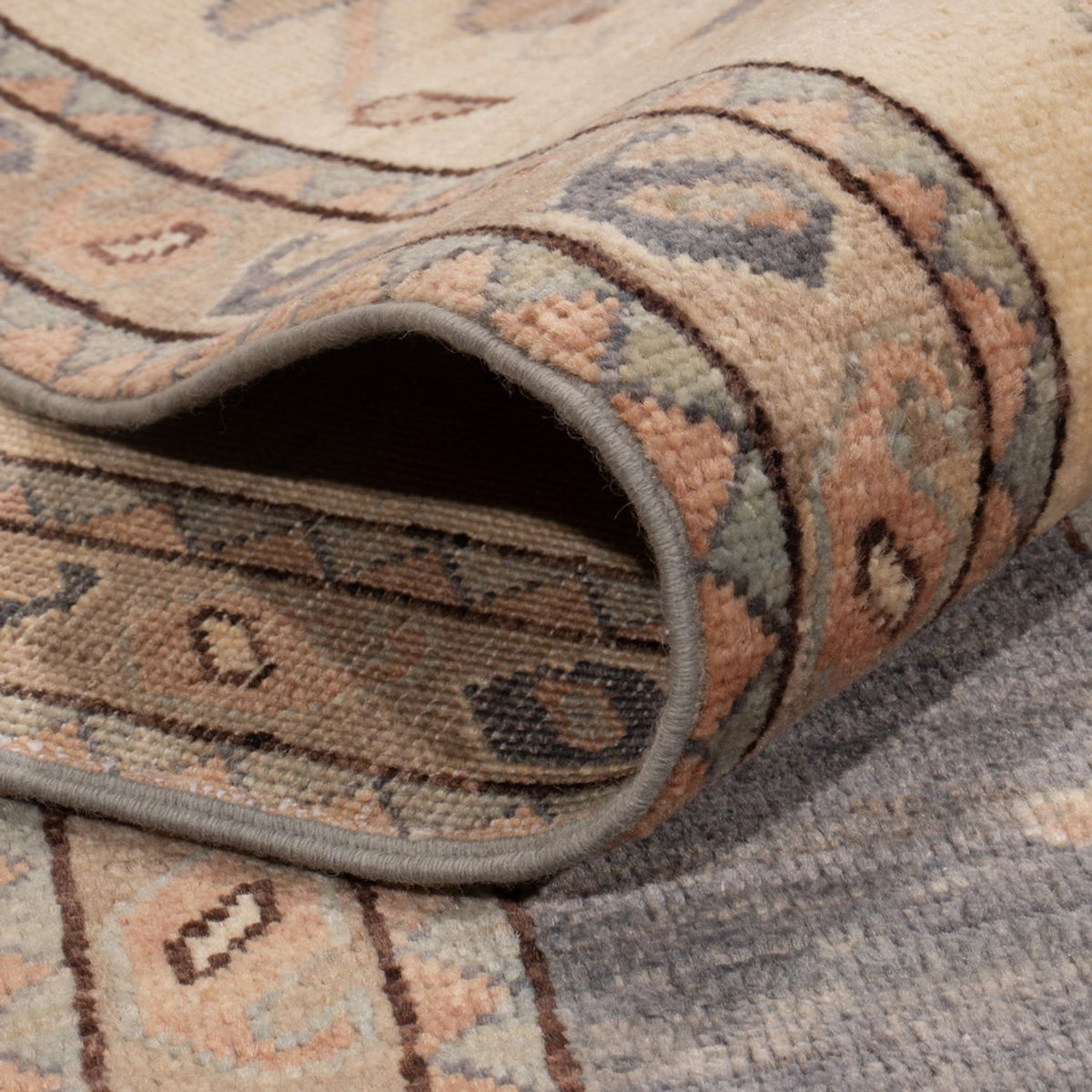 Ziegler Teppich - Usak - 298 x 249 cm - seeblau