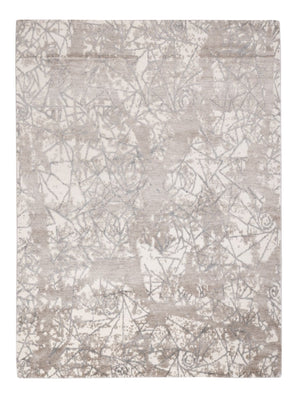 Designer Teppich - 203 x 152 cm - silber