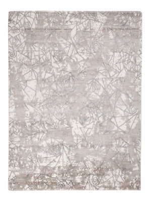 Designer Teppich - 206 x 154 cm - silber