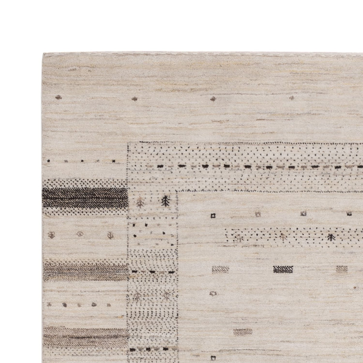 Gabbeh Teppich - Loribaft Indus - 207 x 156 cm - silber