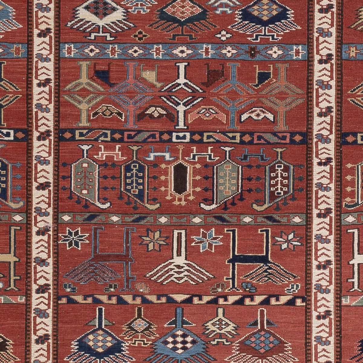 Kelim Teppich - Oriental - Soumak quadratisch  - 205 x 192 cm - rost