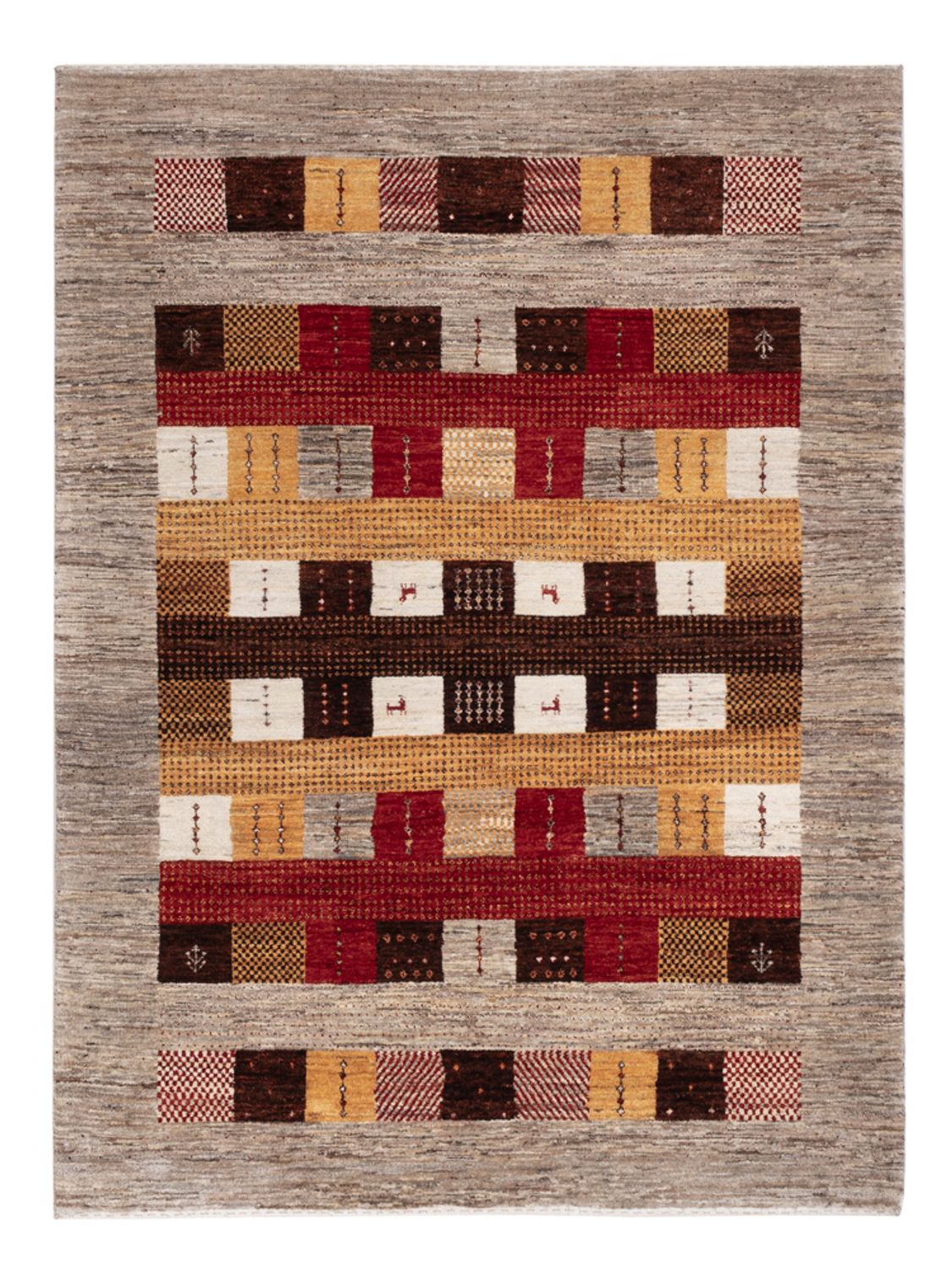 Gabbeh Teppich - Loribaft Indus - 193 x 145 cm - mehrfarbig