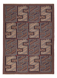 Kelim Teppich - Oriental - Soumak - 215 x 155 cm - dunkelbeige