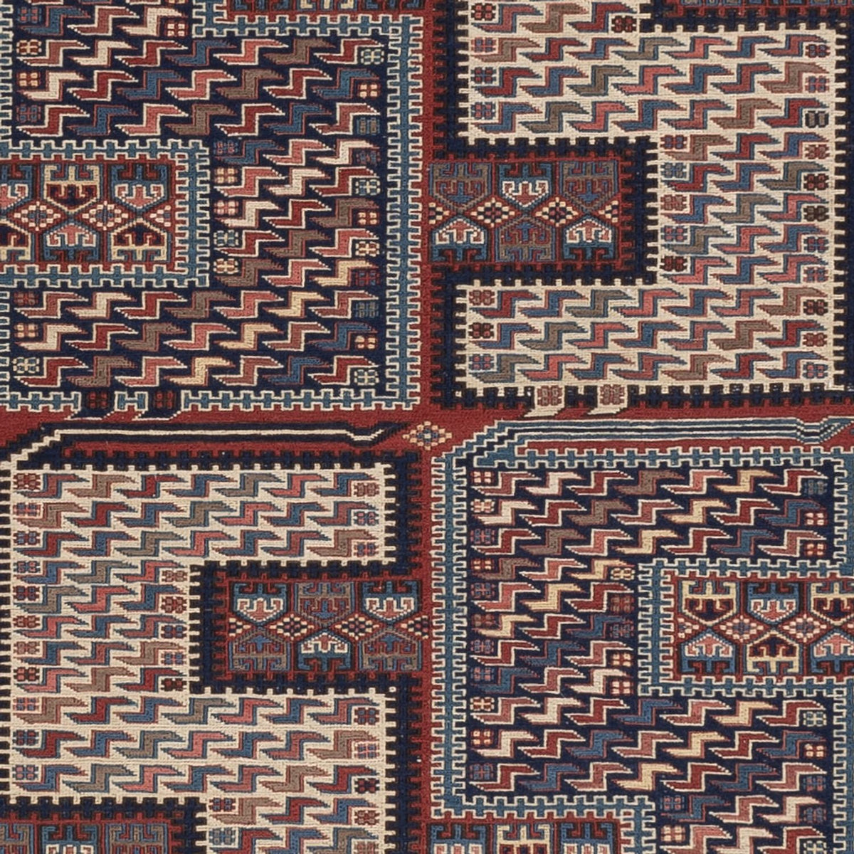 Kelim Teppich - Oriental - Soumak - 223 x 156 cm - dunkelbeige