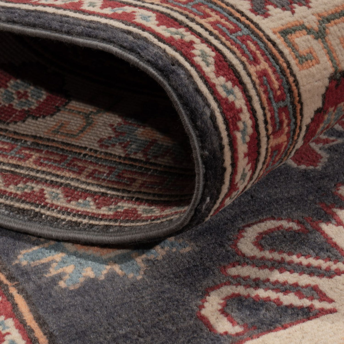 Läufer Ziegler - Kazak - 303 x 80 cm - dunkelblau