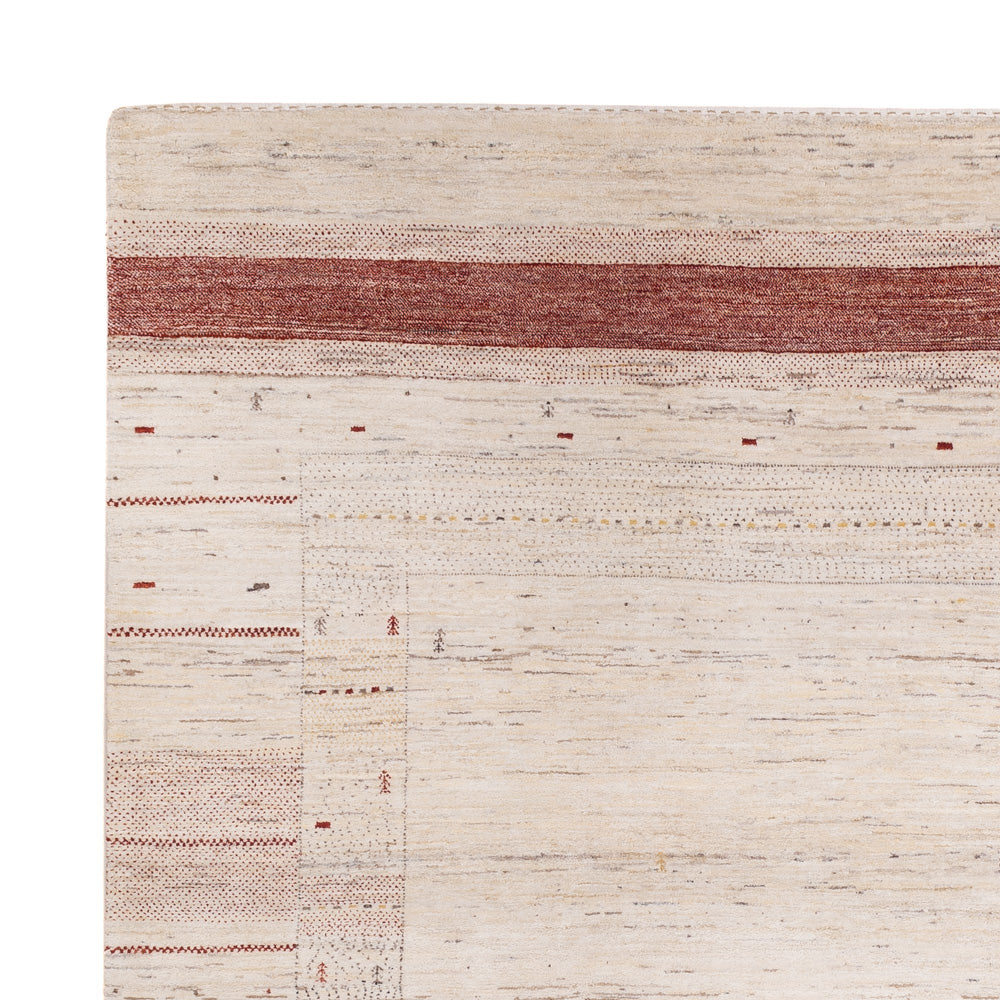 Gabbeh Teppich - Loribaft Indus quadratisch  - 246 x 249 cm - hellbeige