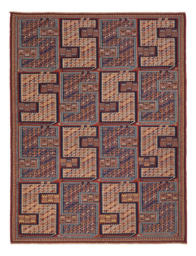 Kelim Afghan Teppich 170x212cm - mehrfarbig