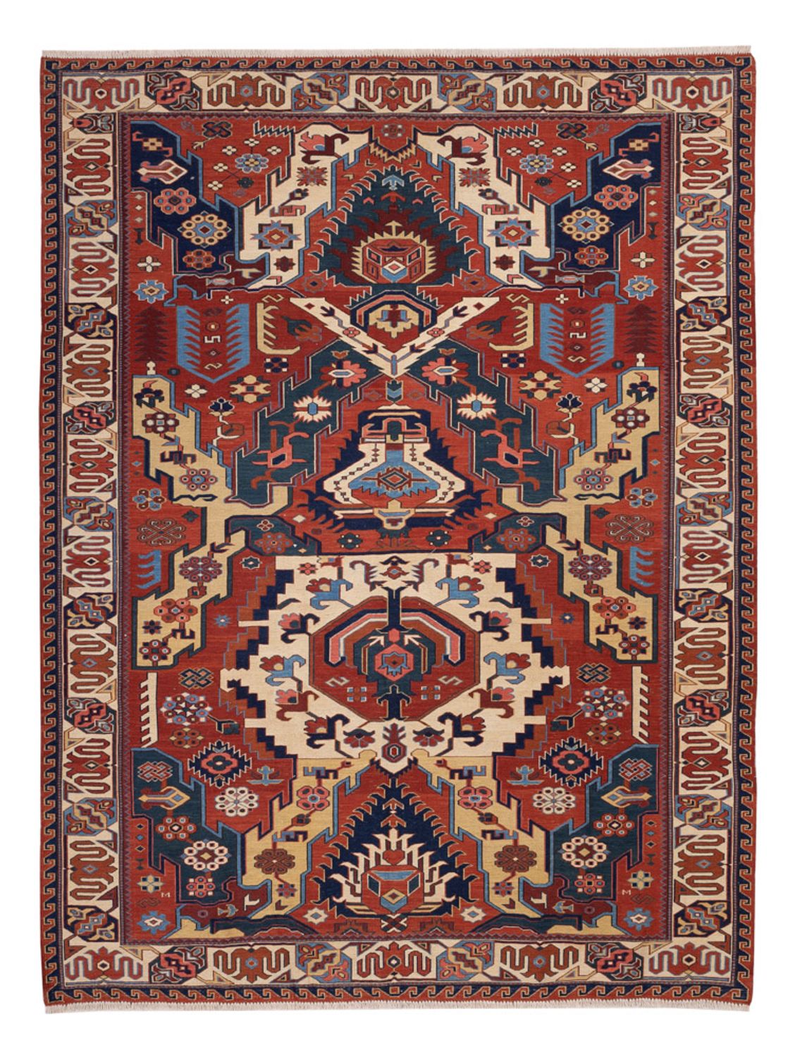 Kelim Teppich - Oriental - Soumak - 256 x 194 cm - mehrfarbig