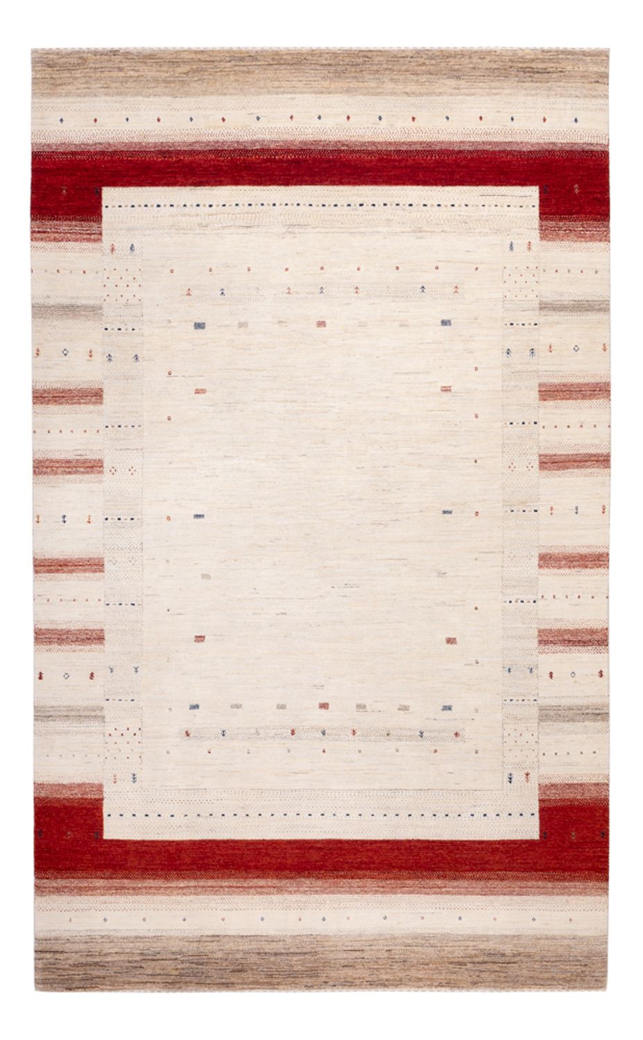 Gabbeh Teppich - Loribaft Indus - 292 x 185 cm - beige