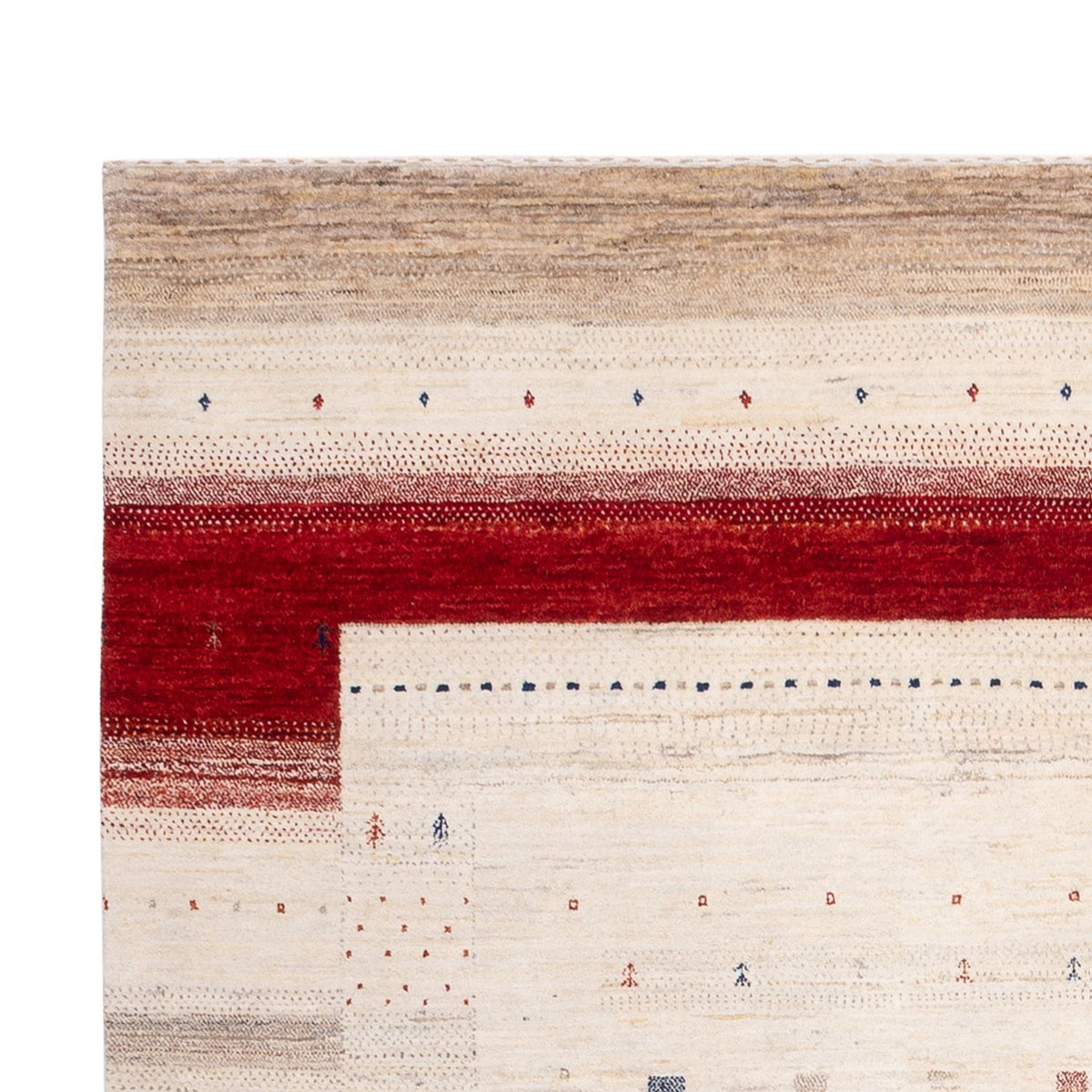 Gabbeh Teppich - Loribaft Indus - 292 x 185 cm - beige