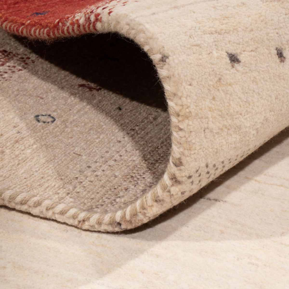 Gabbeh Teppich - Loribaft Indus - 292 x 185 cm - beige