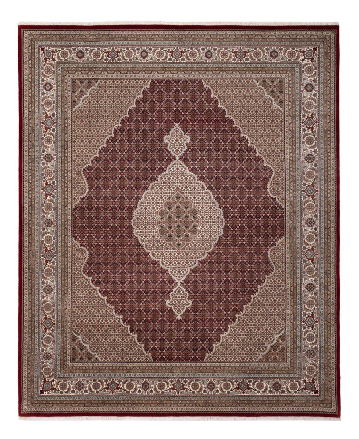 Orientteppich - Täbriz - 303 x 253 cm - dunkelbeige