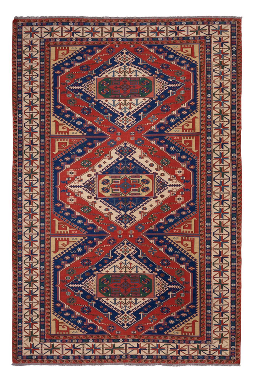 Kelim Teppich - Oriental - Soumak - 320 x 212 cm - rot
