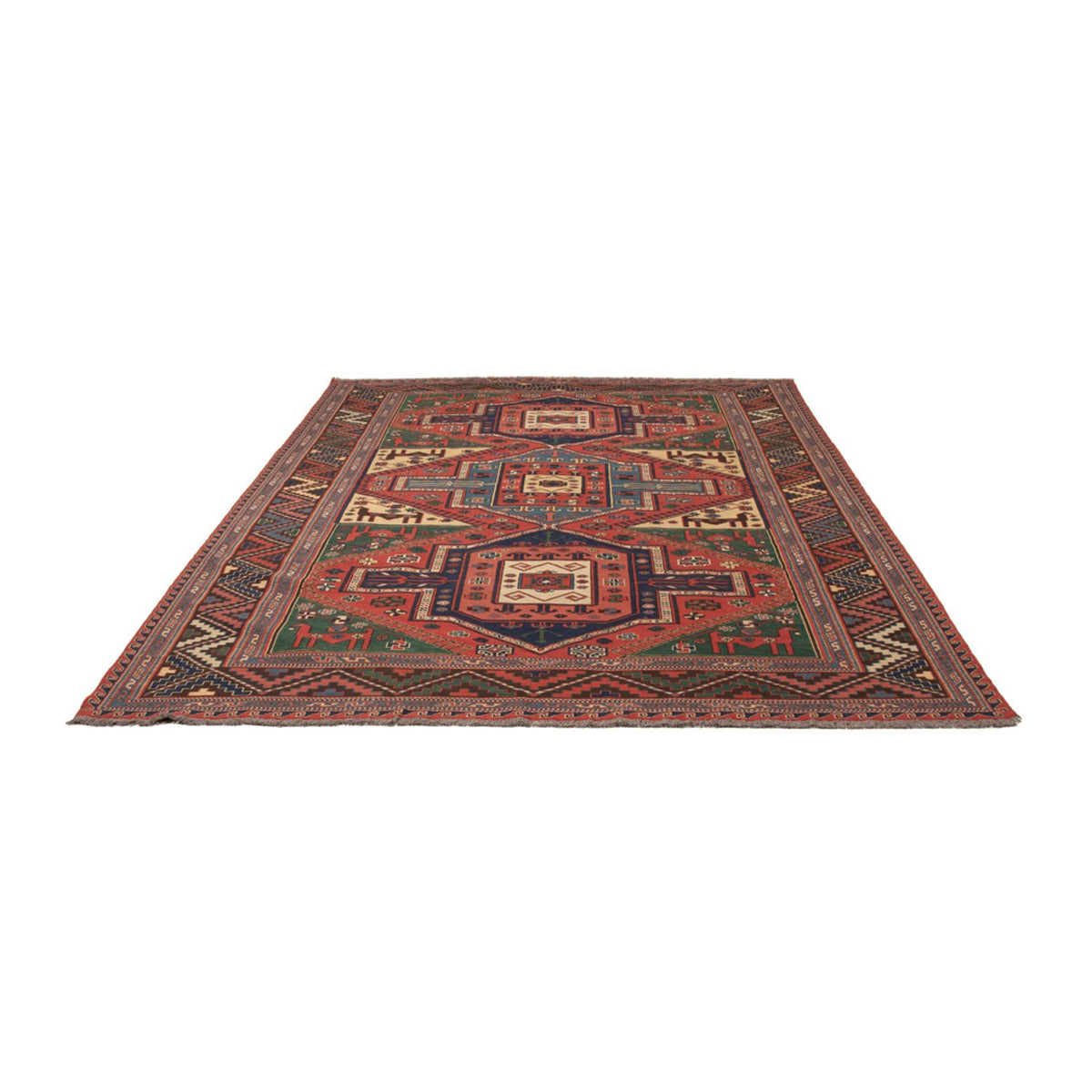 Kelim Teppich - Oriental - Soumak - 276 x 205 cm - rot