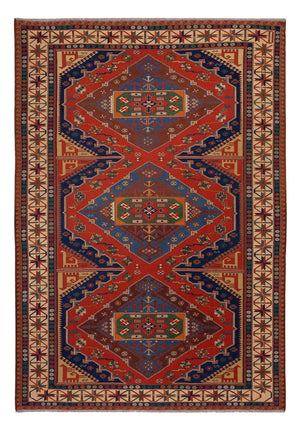 Kelim Teppich - Oriental - Soumak - 294 x 204 cm - rot